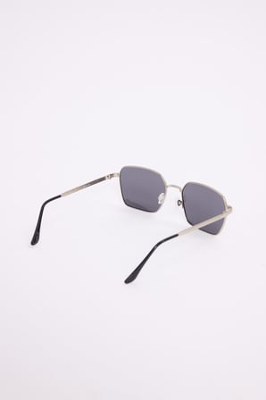 Unisex İnce Metal Çerçeve Füme Camlı UV 400 Korumalı Güneş Gözlüğü
