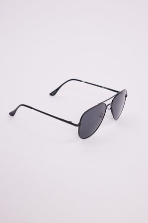 Unisex Oval Damla Model Siyah Çerçeveli Uv 400 Korumalı Güneş Gözlüğü