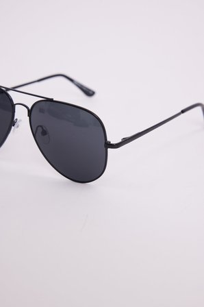Unisex Oval Damla Model Çerçeveli Siyah Uv 400 Korumalı Güneş Gözlüğü