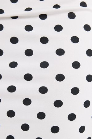 Kadın Slim Fit Dar Kesim Puantiyeli Dantel Detaylı Asimetrik Beyaz Etek