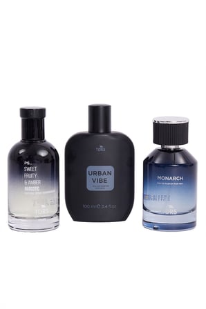 Özel Hediye Kutulu 3'lü Limon-Bergamot Çarkıfelek 100 ML Uzun Süre Kalıcı Parfüm Seti