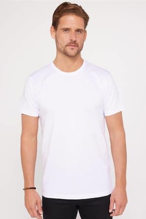 Unisex 10'lu Pkt Siyah-Beyaz-Vizon-Yeşil-Lacivert-Gri-Bordo Slim Fit %100 Pamuk Bisiklet Yaka Tişört