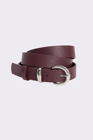 Kadın 2.5 cm 3'lü Set Siyah-Bordo-Kahverengi Kemer