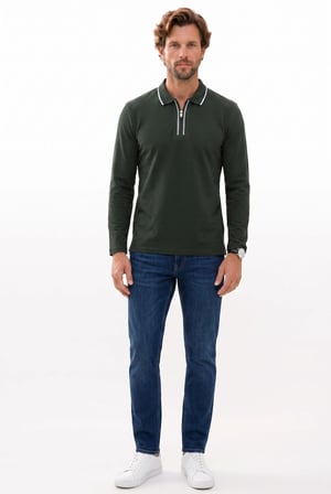 SLIM FIT LONG SLV PIQUE T-SHIRT CASEMIRO