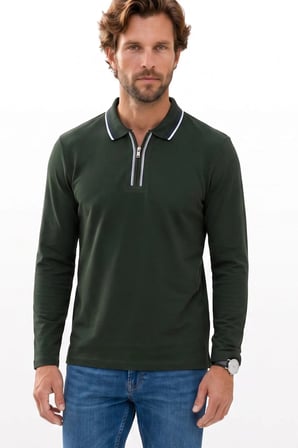 SLIM FIT LONG SLV PIQUE T-SHIRT CASEMIRO