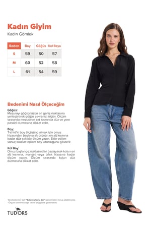 Kadın Slim Fit Dar Kesim Bel ve Sırt Bağlamalı Siyah Gömlek 