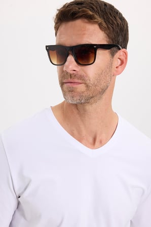 Erkek Slim Fit Dar Kesim Pamuklu Yumuşak Dokulu Likralı V Yaka Süprem Beyaz Basic Sweatshirt