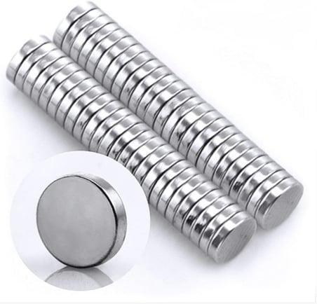 Dünya Magnet 50 Adet 10Mm X 2Mm Güçlü Yuvarlak Neodyum Mıknatıs (50'Li Paket) - Tek Ebat