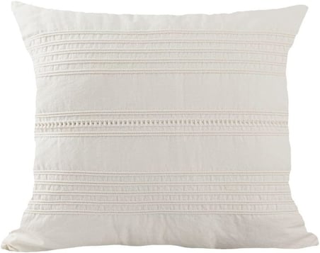 Asdiva Buldan Dokuma Bohem Tasarım%100 Pamuklu 45X45Cm Kırlent Kılıfı Krem Krem