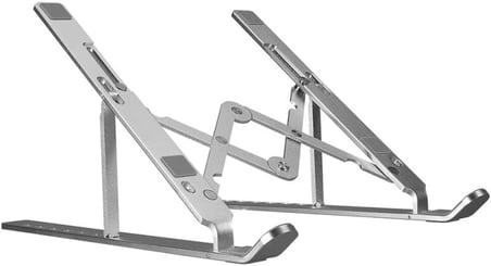 AS-70 7 Kademeli Alüminyum Taşınabilir Laptop Notebook Tablet Standı Katlanabilir Portatif Macbook Metal Stant 10 inç-16 inç uyumlu