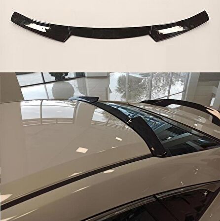 Oled Garaj Honda Civic FC5 İçin Uyumlu V Style Cam Üstü Spoiler Piano Black