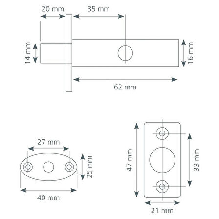 Canex Gizli Emniyet Kilidi 14 mm