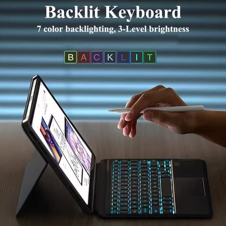 Galaxy Tab S10 Ultra/S9 Ultra/S8 Ultra 14.6inç için ile Uyumlu Magic Keyboard Işıklı Mag Touchpad Blutooth Işıklı Standlı Klavyeli Kılıfı