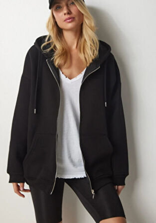 W0008672 BSM Oversize Kapşonlu Hırka 