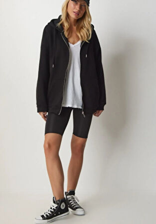 W0008672 BSM Oversize Kapşonlu Hırka 