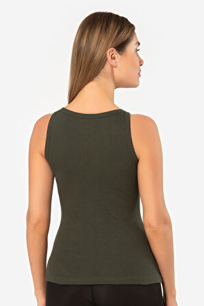 Kadın Halter Yaka Fitilli Atlet