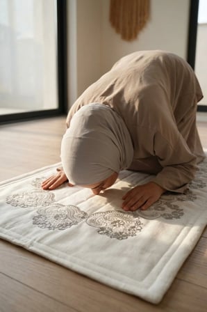 El İşlemeli Kapitone Fransız Danteli Etüal Keten Lüks Seccade Namaz Halısı Çeyizlik Ekru