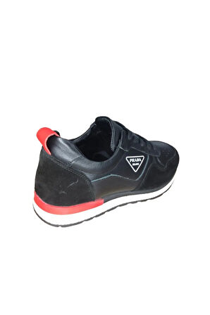 2008 OrtopedikAL PRD 2008-1 Klt Siyah Süet Erkek Ayakkabı % 100 Deri Bağcıklı