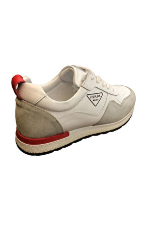 2008 OrtopedikAL PRD 2008-1 Klt Beyaz-Gri Süet Erkek Ayakkabı % 100 Deri Bağcıklı