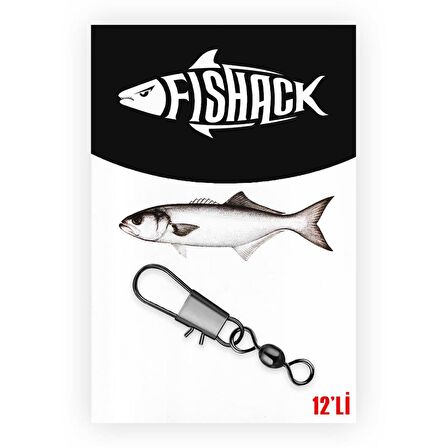 Fishack Paslanmaz Klipsli Fırdöndü Füme No: 7 12’li