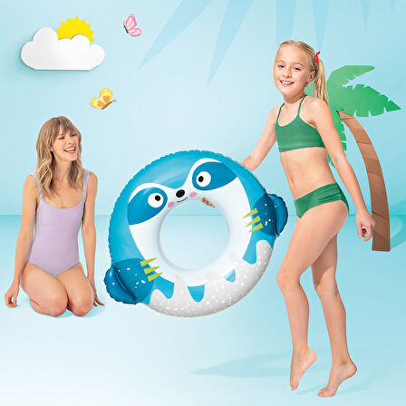 Çocuk Yüzme Simidi - Intex - Sevimli Tembel Hayvan Figürlü - 76 cm (59266)