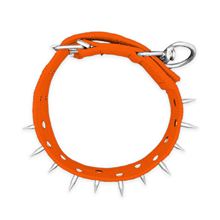 Dokuma Çivili Köpek Boyun Tasması - 5*80 cm - Turuncu