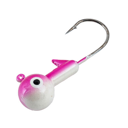 Jighead - Zoka - Kurşunlu Olta İğnesi - (XH-A 02) - Pembe Beyaz - 21 Gr - 5 Adet