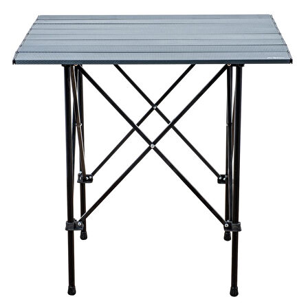 4 Adet Katlanır Kamp Sandalyesi ve Alüminyum Masa Seti - Rock Dark - Buğday - Taşıma Çantalı