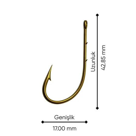 Olta İğnesi - Telescopic Star - Bronz - No: 4/0  (10'lu Paket)