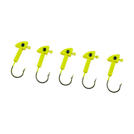 Kurşunlu Jighead Zoka - 7g - Fishack - Açık Yeşil (XHA06) - 5 Adet