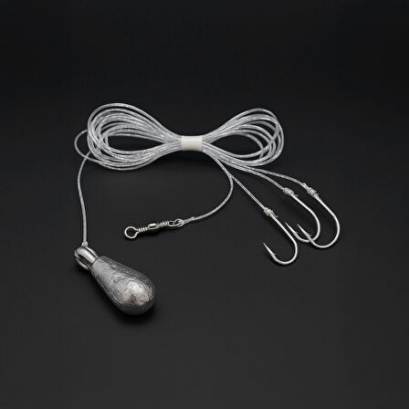 3 İğneli Kurşunlu Beden Takımı - Dip Beden Oltası - Fırdöndülü - 15 gr - 5 Adet