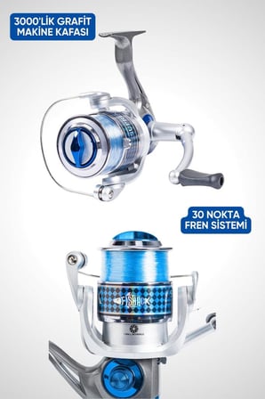 Hobi Kıyı Olta Takımı - 270cm 30-60gr Kamış + 3000'lik Olta Makinesi (XA4+BL300)