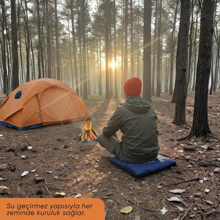 Kamp Minderi & Katlanabilir Polar Kamp Battaniyesi - Argeus - TV Battaniye - Acil Durum Battaniyesi - 200*180cm
