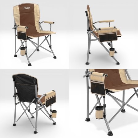 2 Adet Şezlong Kamp Sandalyesi ve Masa Seti - Plaj Seti - Lounge Elevate