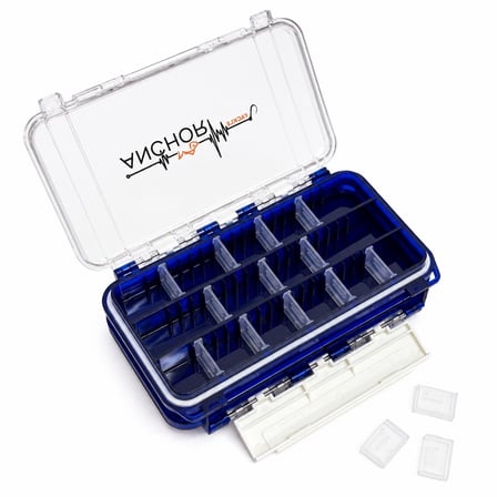 LRF Spin Jig - Jighead Kutusu - Çift Taraflı Malzeme Kutusu - Contalı - Mavi