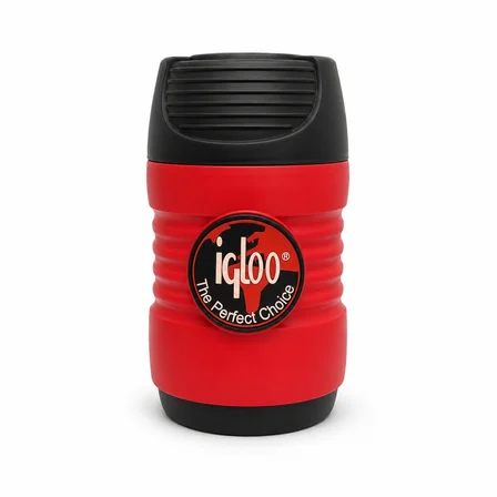 Cam Yemek Termosu - Isı Yalıtımlı - Igloo - 600 ml - Siyah/Kırmızı - 200385