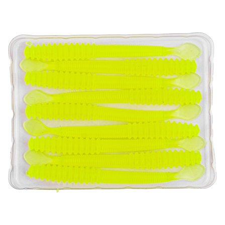 Silikon Kurt Yem - 2,2g 87mm - Fishack Wormix - 10 Adet - UV - Fluo Green