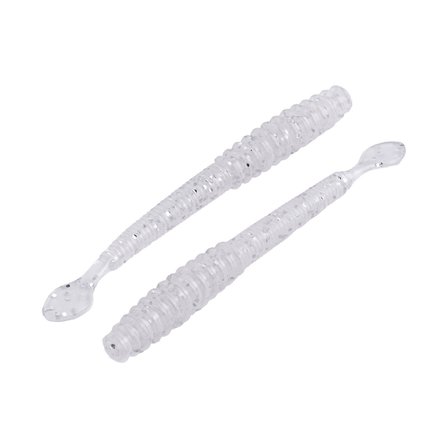 Silikon Kurt Yem - 2,2g 87mm - Fishack Wormix - 10 Adet - Silver White