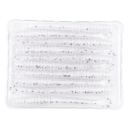 Silikon Kurt Yem - 2,2g 87mm - Fishack Wormix - 10 Adet - Silver White