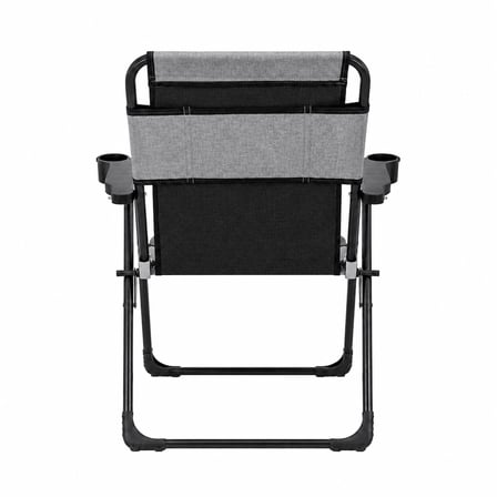 Katlanır Piknik ve Kamp Sandalyesi - Bardaklıklı - Rock Plus - Linen Gri