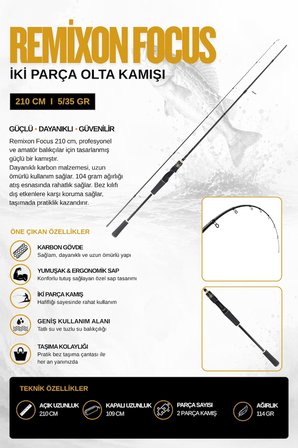 51 Parça Profesyonel Spin Olta Seti - 210cm Kamış 5-35GR / 1000'lik 10BB