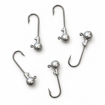 Jighead - Zoka - Kurşunlu Olta İğnesi - Gümüş - 5 Adet - 5 gr