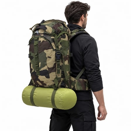 Su Geçirmez Outdoor Sırt Çantası - Dağcı Çantası - Savage Ventura 60LT- Kamuflaj
