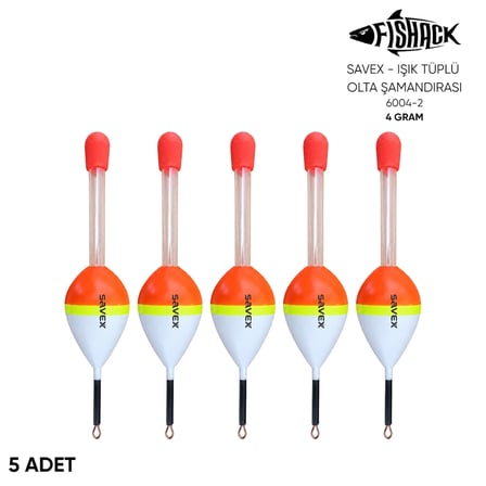 Işık Tüplü Olta Şamandırası - Savex - (6004-2) - 5 Adet - 4 gr
