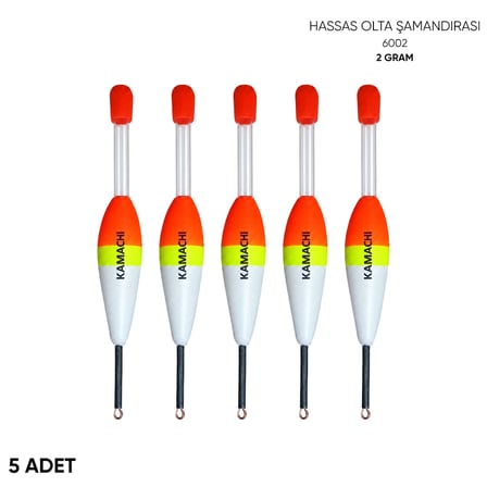 Hassas Şamandıra - Işık Tüplü Olta Şamandırası - Kamachi -(6002) - 5 Adet - 2 gr
