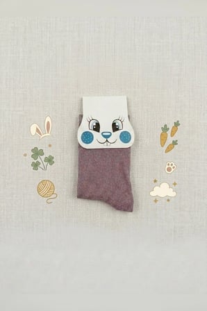 Aura Collections Kız Çocuk Soket Çorap 4'lü Set Pamuklu Dikişsiz 23-26 Numara