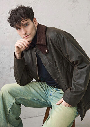 Stuf&Co  /Barn Yağlı Ceket Olive / Barn Wax Jacket/  Barn Waxed Cotton Jacket  