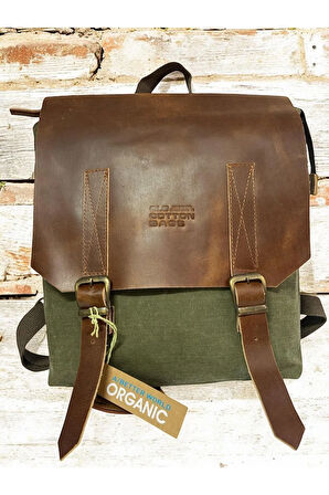 Vintage Kanvas Su Geçirmez Design Unisex Laptop Bölmeli Gezi Okul Seyahat Kamp Sırt Çantası 29x35cm