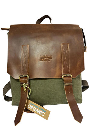 Vintage Kanvas Su Geçirmez Design Unisex Laptop Bölmeli Gezi Okul Seyahat Kamp Sırt Çantası 29x35cm