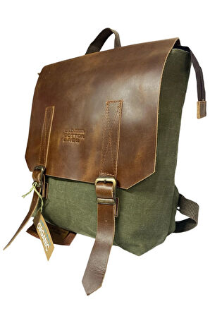 Vintage Kanvas Su Geçirmez Design Unisex Laptop Bölmeli Gezi Okul Seyahat Kamp Sırt Çantası 29x35cm